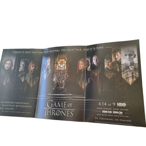 Game Of Thrones The Final Season Promo Card Foldout Phone Holder Throne HBO - Picture 5 of 6